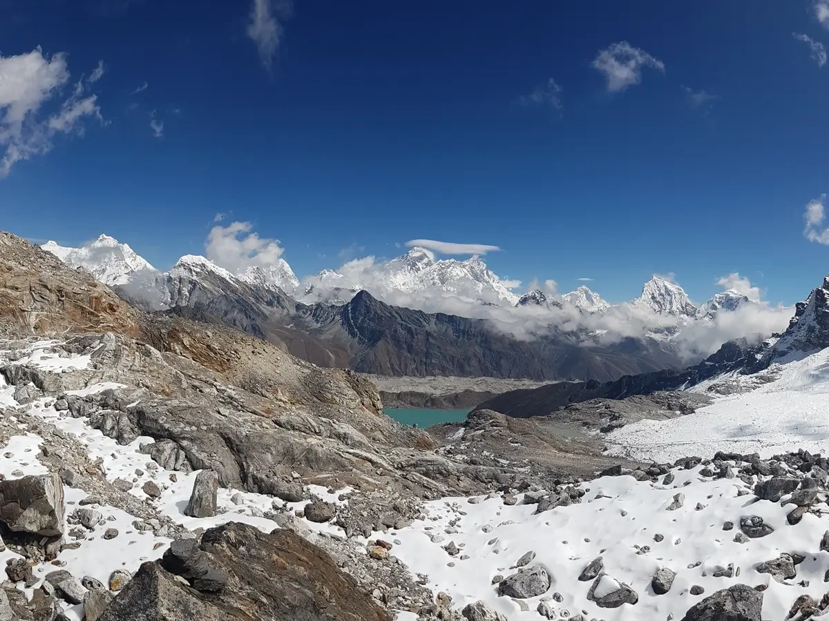 beautiful himalyan view from renjo la pass