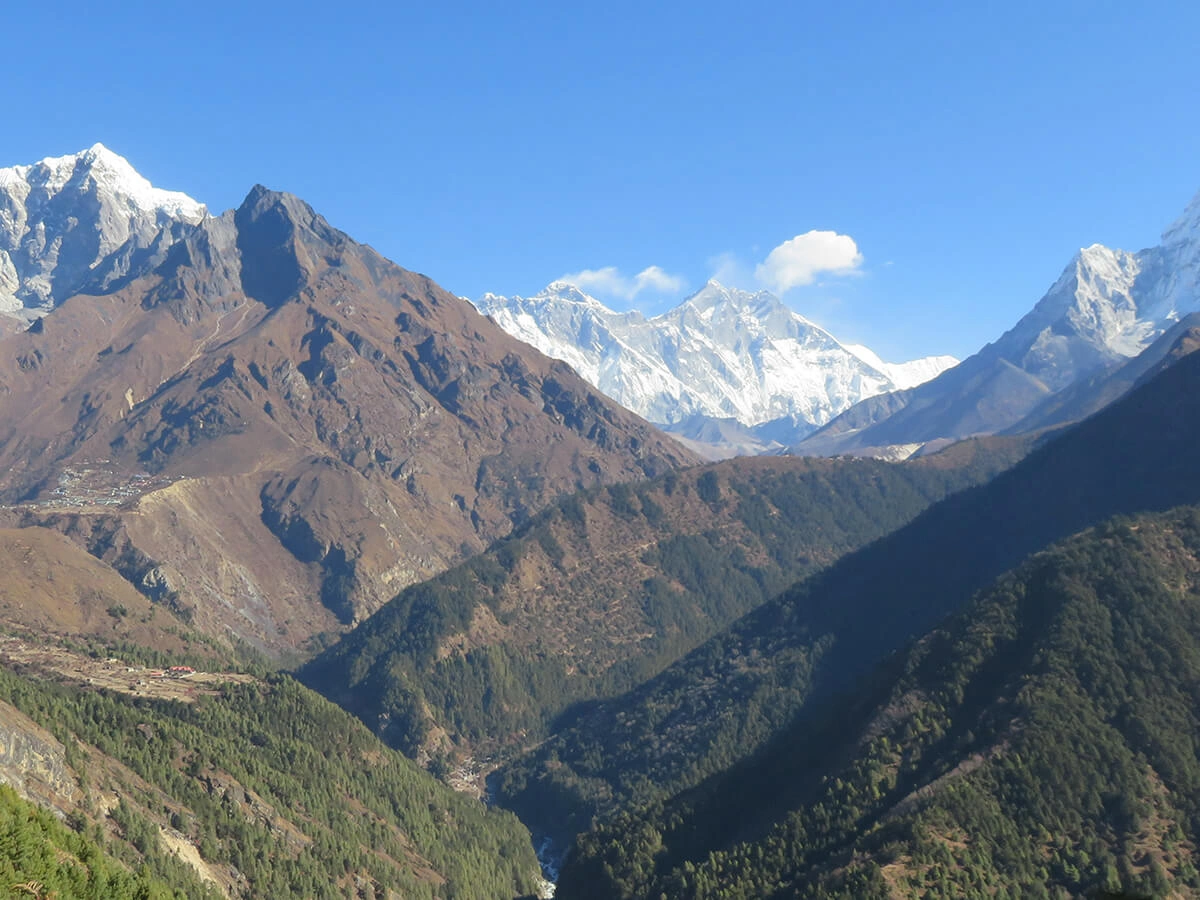 View of Mt. Everest in Kyangjuma